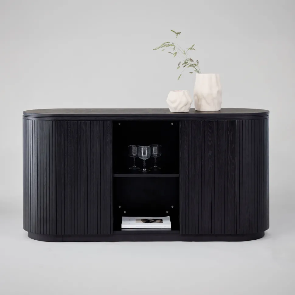 Dressoir Elouise 160cm, kleur Zwart