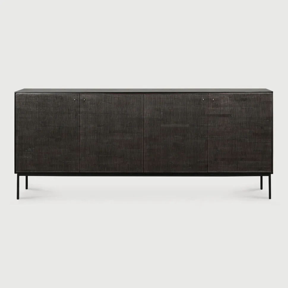 Dressoir Grooves Gevernist Teakhout