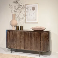 Dressoir Noor Mangohout, 170cm, kleur Walnoot