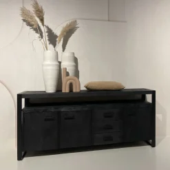 Dressoir Norris Mangohout en staal