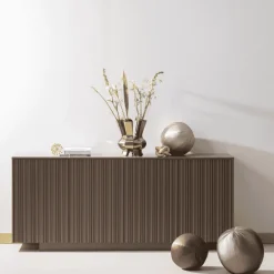 Dressoir Nova Grenenhout, 200cm, kleur Truffel Bruin