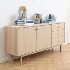 Dressoir Ove Eiken whitewash, 160 x 75cm