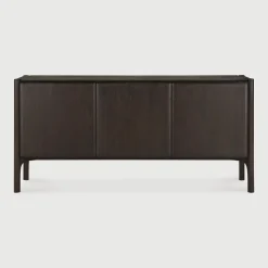 Dressoir PI Gevernist Teakhout, kleur Donkerbruin