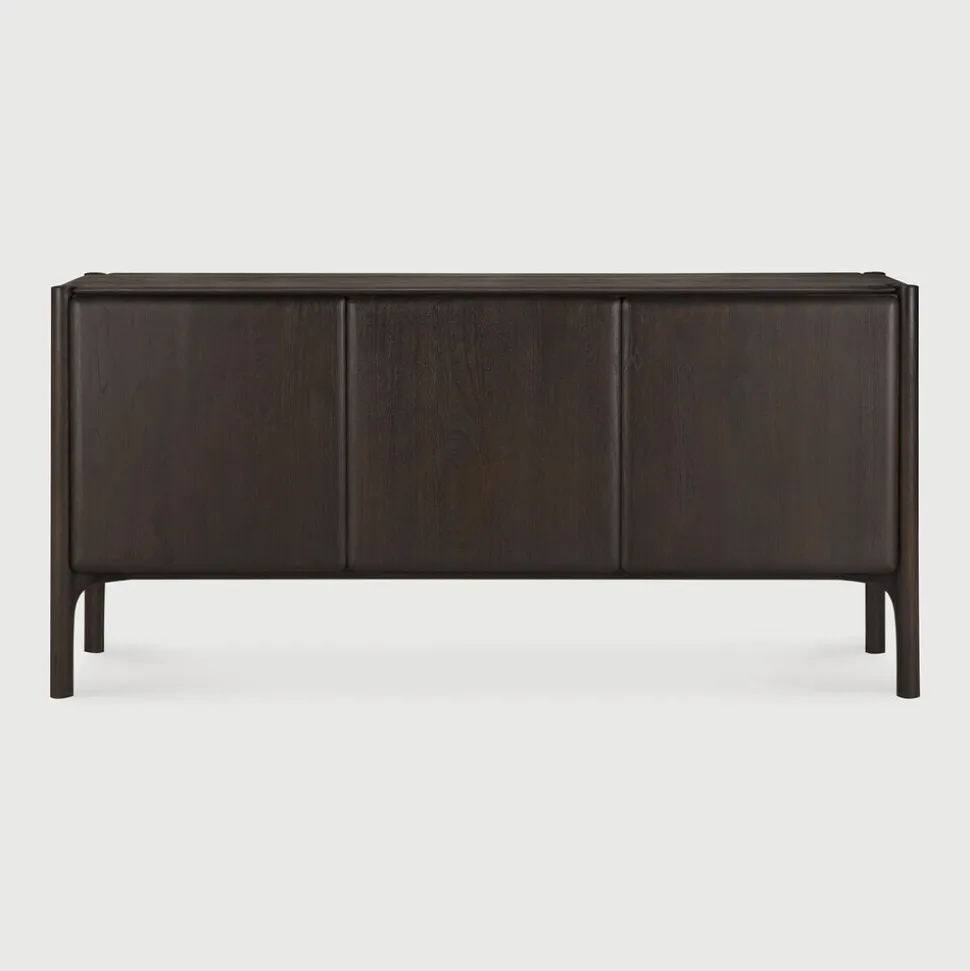 Dressoir PI Gevernist Teakhout, kleur Donkerbruin