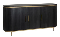 Dressoir Rivello Mangohout, kleur zwart / goud