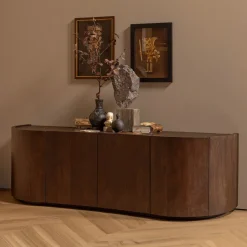 Dressoir Sense Mangohout, 160cm, kleur Walnoot