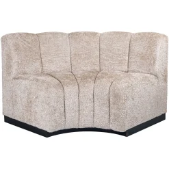 Eetkamerbank Hillpark Hoek, Chenille, kleur Beige