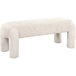 Eetkamerbank Holly Chenille, kleur Crème