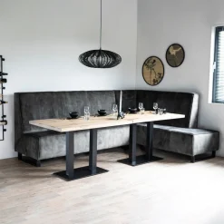 Eetkamerbank Jelle Velvet, kleur Groen