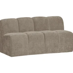 Eetkamerbank Mojo Geweven Rib, kleur Donker Zand