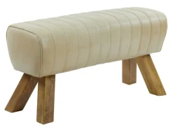 Eetkamerbank Ramy Leer, kleur Zand