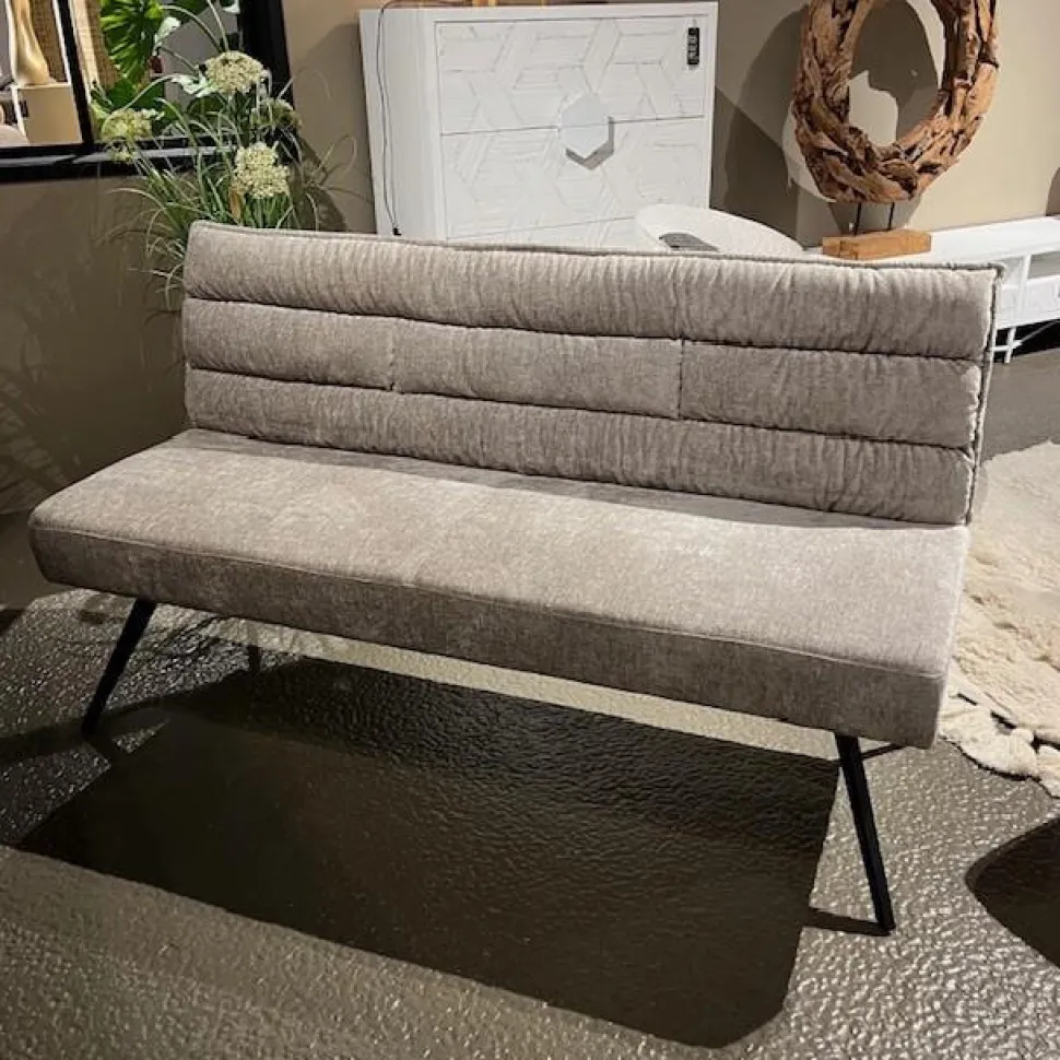 Eetkamerbank Rosora Chenille, kleur Beige