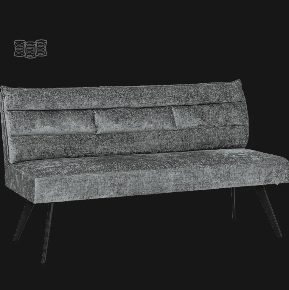 Eetkamerbank Rosora 160cm, kleur Grijs