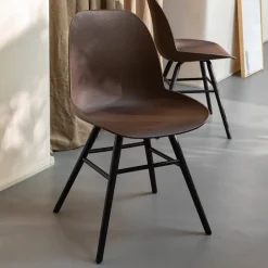 Eetkamerstoel Albert Kuip Gerecycled kunststof, kleur Coffee