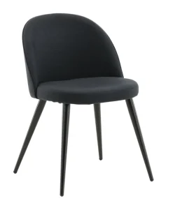 Eetkamerstoel Amon stof, kleur Zwart