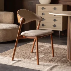 Eetkamerstoel Babington Stof en beukenhout