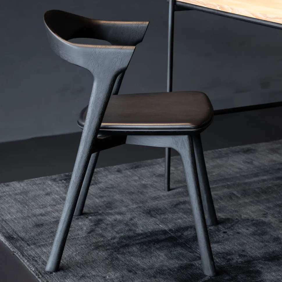 Eetkamerstoel Bok Gevernist Eikenhout en Leder