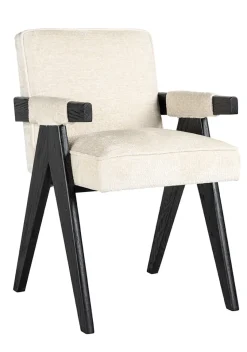 Eetkamerstoel Cooper Chenille, kleur Wit