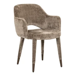 Eetkamerstoel Donnatella Chenille, kleur Stone