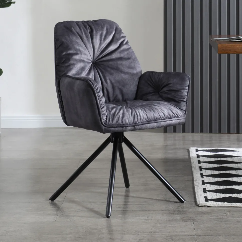 Eetkamerstoel Gadi Velvet, draaibaar