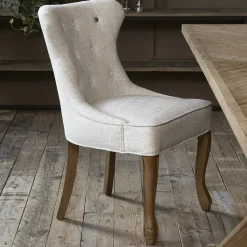 Eetkamerstoel George Rich Tweed, kleur Antique White
