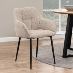 Eetkamerstoel Helena Bouclé, kleur Beige