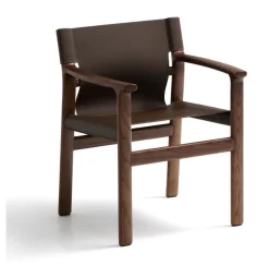 Eetkamerstoel Jan Leder en essenhout