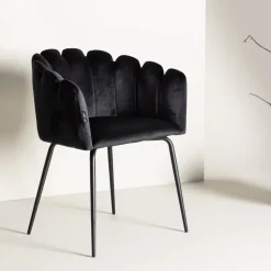 Eetkamerstoel Kyrstle Met armleuning, Velvet