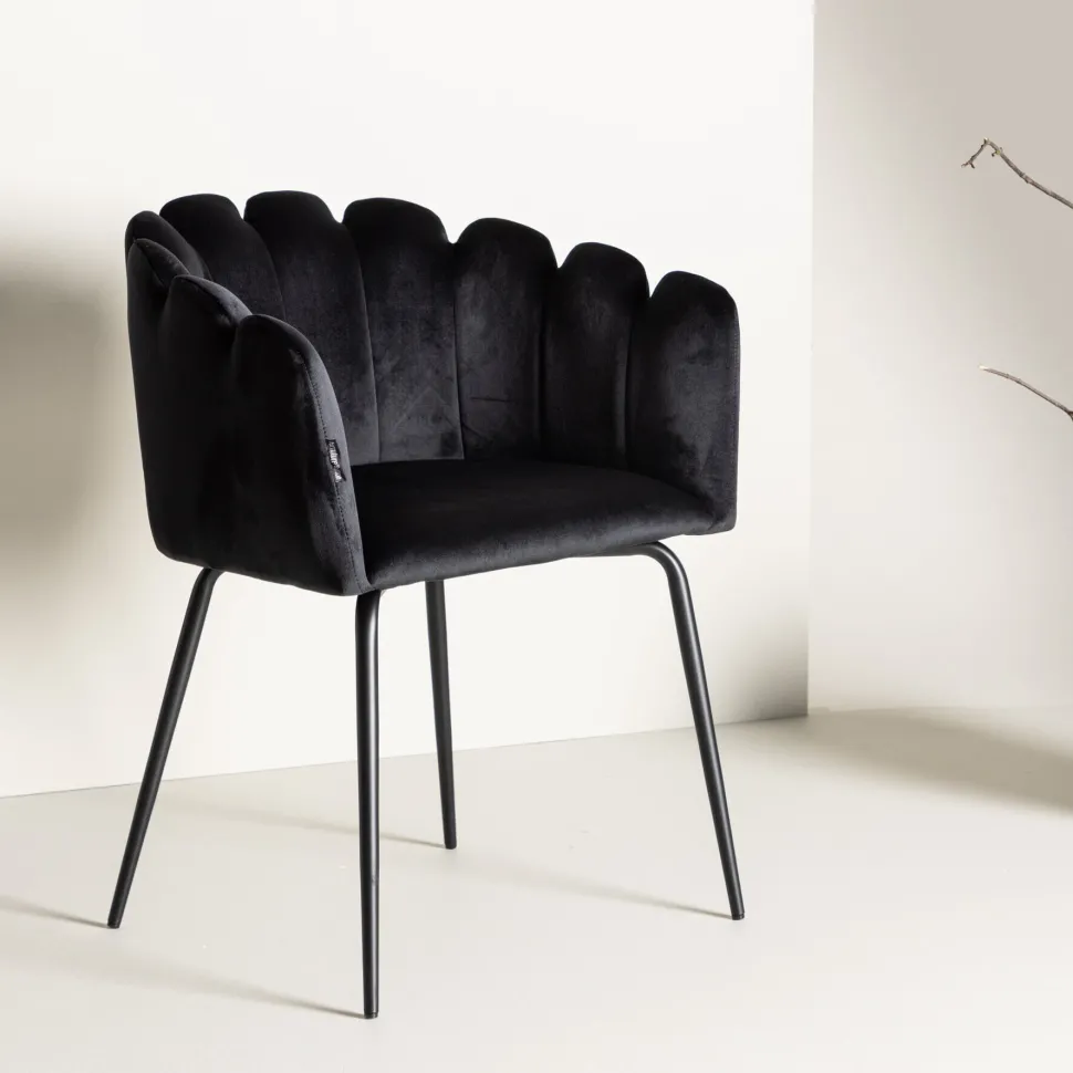 Eetkamerstoel Kyrstle Met armleuning, Velvet