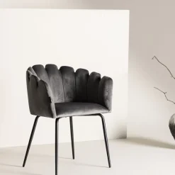 Eetkamerstoel Kyrstle Met armleuning, Velvet