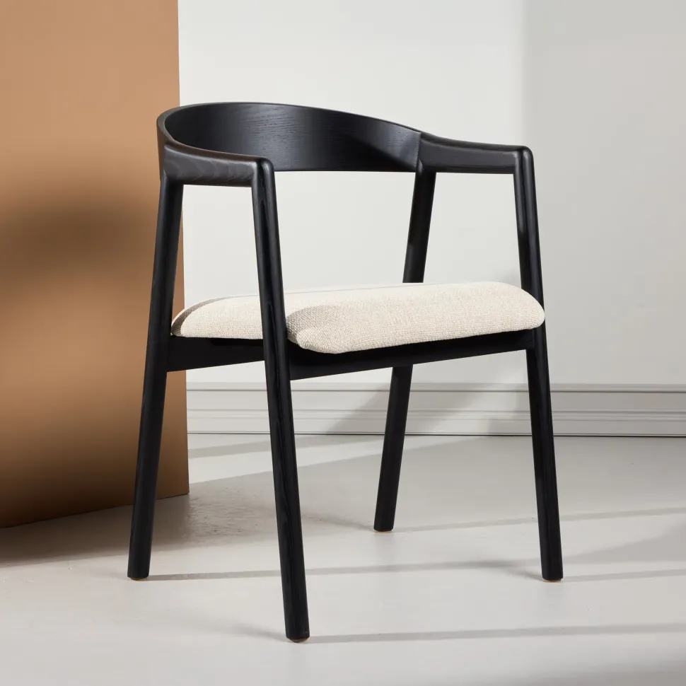 Eetkamerstoel Lenna Essenhout en stof