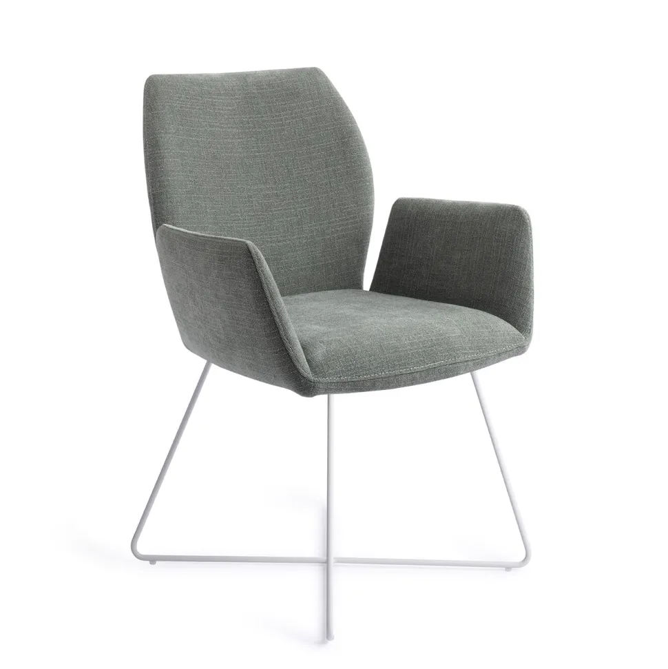 Eetkamerstoel Misaki Cross White