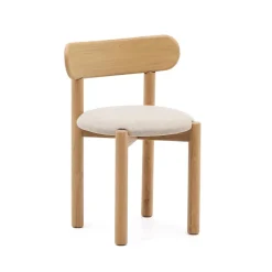 Eetkamerstoel Nebai Eikenhout en chenille