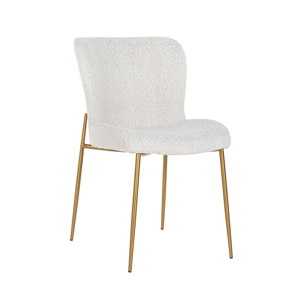Eetkamerstoel Odessa Bouclé, kleur Wit