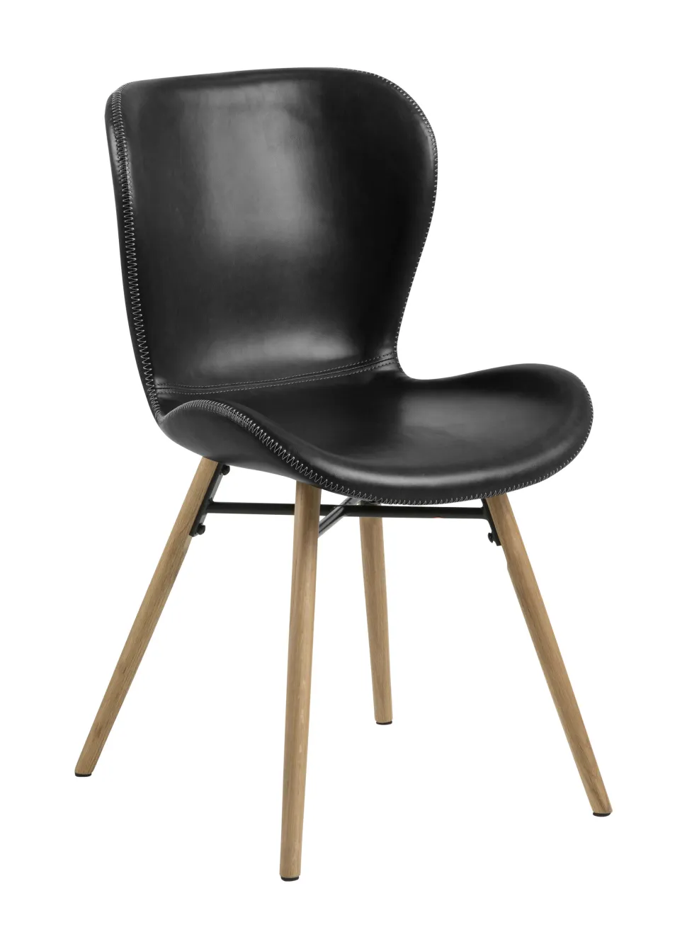 Eetkamerstoel Olle PU, kleur Zwart