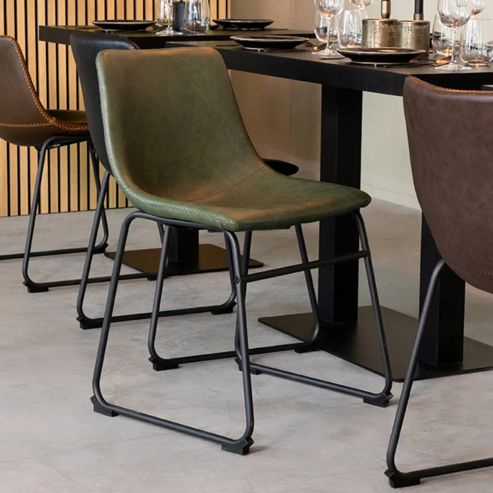 Eetkamerstoel Risto Lederlook