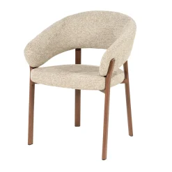 Eetkamerstoel Sedia Geweven stof, Met armleuning