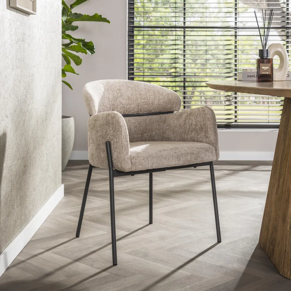 Eetkamerstoel Shallen Geweven stof