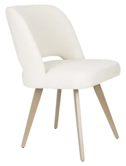 Eetkamerstoel Tanesha Chenille, kleur Wit