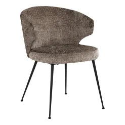 Eetkamerstoel Xandra Chenille, kleur Stone