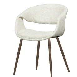 Eetkamerstoel Yossi Koperkleurig onderstel, Geweven stof