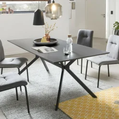 Eettafel Alfonso 180 x 90cm, kleur Zwart