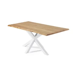 Eettafel Argo kleur Wit/Eiken