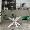 Eettafel Argo kleur Wit/Glas