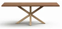 Eettafel Argo Verouderd Eikenfineer, 220 x 100cm, kleur Naturel
