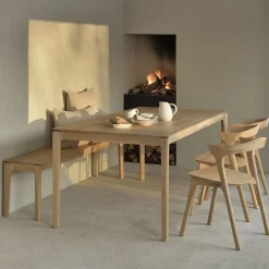 Eettafel Bok Geolied Eikenhout, kleur Naturel