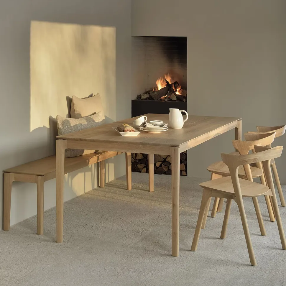 Eettafel Bok Geolied Eikenhout, kleur Naturel