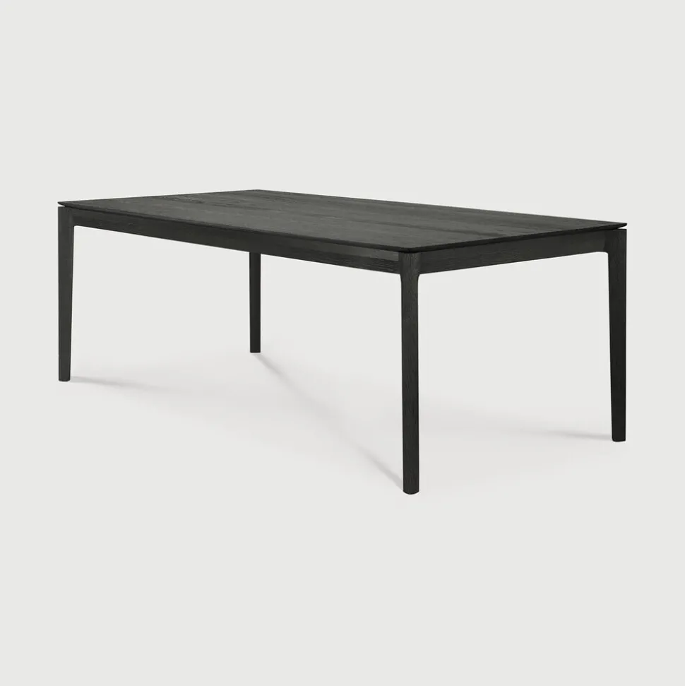 Eettafel Bok Gevernist Eikenhout, kleur Zwart