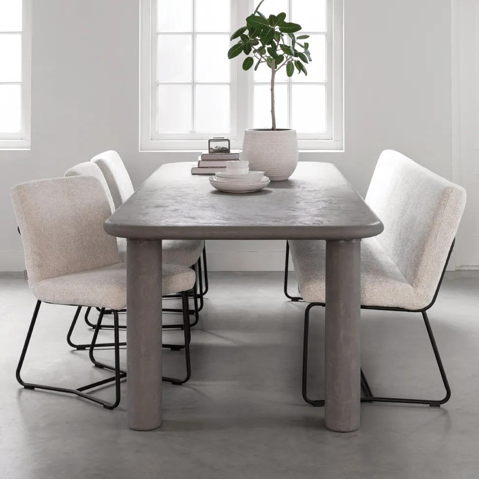 Eettafel Clio Betonlook, kleur Grijs
