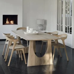 Eettafel Geometric Geolied Eikenhout, kleur Naturel